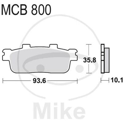 TRW Lucas Bremsklodser MCB800 - Organisk allround TRW Lucas Bremsklodser MCB800 - Organisk allround