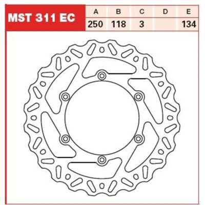 TRW MST311EC Bromsring - 250mm, Variabler TRW MST311EC Bromsring - 250mm, Variabler