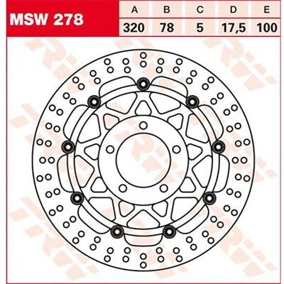 TRW Lucas Disco Freno MSW278 - Leggero, Condizioni estreme, Precisione TRW Lucas Disco Freno MSW278 - Leggero, Condizioni estreme, Precisione
