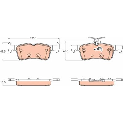 TRW GDB2055 - Pastilhas de freio para Peugeot 308 TRW GDB2055 - Pastilhas de freio para Peugeot 308