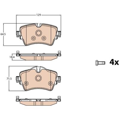 TRW GDB2087 Bremsbeläge für BMW Mini - Bremsbeläge TRW GDB2087 Bremsbeläge für BMW Mini - Bremsbeläge