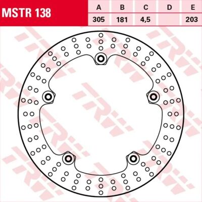 TRW MSTR138 Stalen Remschijf voor BMW - 305mm, Gelaste Klinknagels TRW MSTR138 Stalen Remschijf voor BMW - 305mm, Gelaste Klinknagels