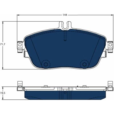 TRW Sininen sähköjarrupala - Levyjarru, Hiljainen, 144mm TRW Sininen sähköjarrupala - Levyjarru, Hiljainen, 144mm