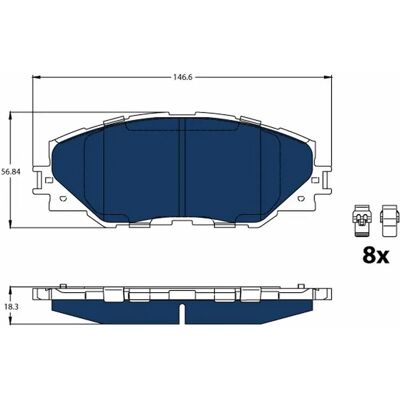 TRW GDB3424BTE Elektrisch Blau Bremsbeläge - Bremssystem TRW GDB3424BTE Elektrisch Blau Bremsbeläge - Bremssystem
