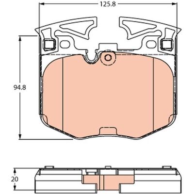 Bromsbeläggesset TRW GDB2260 - Framdörrar, Stålskivor, BREMBO System Bromsbeläggesset TRW GDB2260 - Framdörrar, Stålskivor, BREMBO System