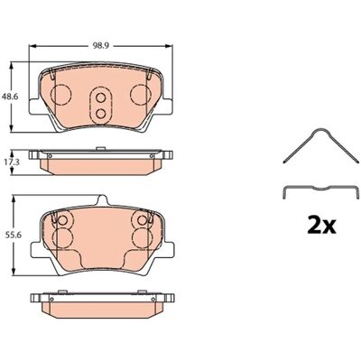 TRW GDB2277 Plaquettes de frein - Kit Volvo XC40 avec accessoires TRW GDB2277 Plaquettes de frein - Kit Volvo XC40 avec accessoires