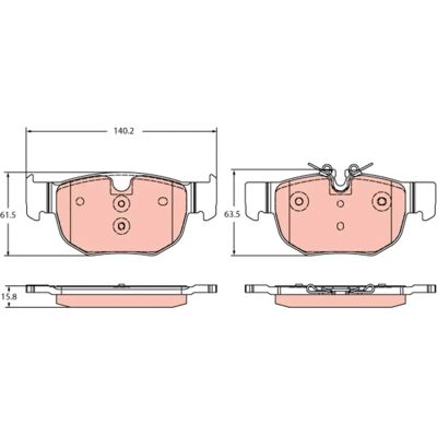 TRW GDB2374 Set Placute Frana Jaguar F-Pace - Compatibil cu Frâne pe Disc TRW GDB2374 Set Placute Frana Jaguar F-Pace - Compatibil cu Frâne pe Disc