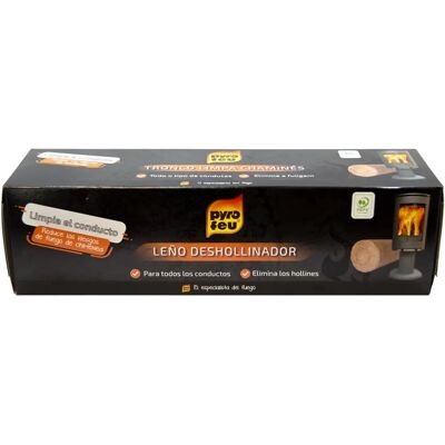 Pyrofeu Ceppo spazzacamino - 1,1kg bûche nettoyante cheminée - Publicité Pyrofeu Ceppo spazzacamino - 1,1kg bûche nettoyante cheminée - Publicité