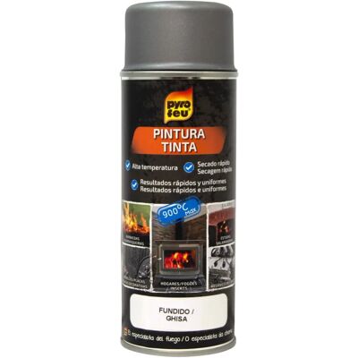 Saneaplast - Pyro Feu - Gris fundición - 400 ml - Heat-resistant spray paint Saneaplast - Pyro Feu - Gris fundición - 400 ml - Heat-resistant spray paint
