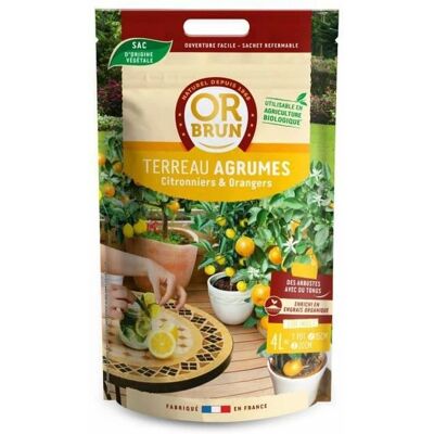 Terreau Bio pour Agrumes Brun - Compost en pot - Publicité Terreau Bio pour Agrumes Brun - Compost en pot - Publicité