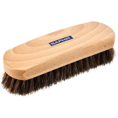 Saphir Horsehair Shoe Brush - 18cm - Leather Care Tool Saphir Horsehair Shoe Brush - 18cm - Leather Care Tool
