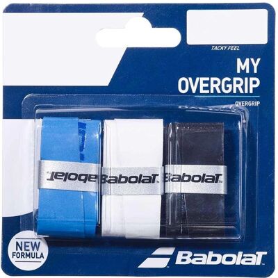 Babolat My Overgrip X3 - Accessoires de Raquette Bleu/Blanc/Noir - Publicité Babolat My Overgrip X3 - Accessoires de Raquette Bleu/Blanc/Noir - Publicité