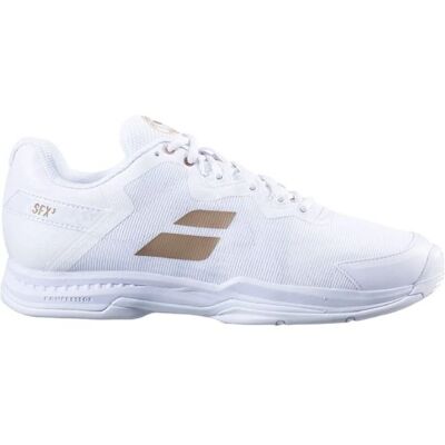 Scarpe Babolat SFX3 Bianco/Oro - Tutte le superfici Scarpe Babolat SFX3 Bianco/Oro - Tutte le superfici