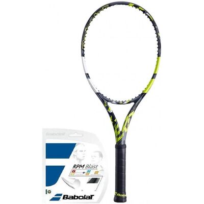 Babolat Pure Aero+ Tennisschläger - Grau/Gelb/Weiß - Spin Kontrolle Babolat Pure Aero+ Tennisschläger - Grau/Gelb/Weiß - Spin Kontrolle