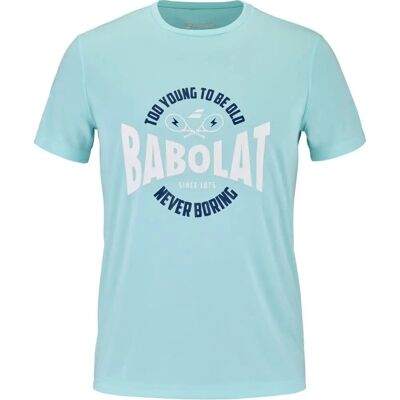 Camiseta para hombres Babolat Exercise Graphic Tee Men - Angel Blue Camiseta para hombres Babolat Exercise Graphic Tee Men - Angel Blue