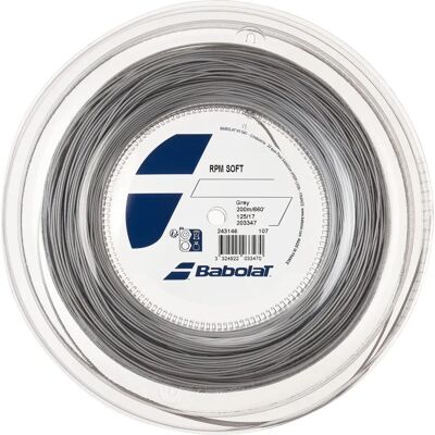 String da tennis Babolat RPM Soft 200m - Grigio - String da tennis String da tennis Babolat RPM Soft 200m - Grigio - String da tennis