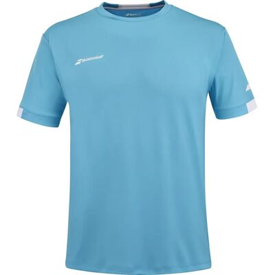Babolat Cyan Blue Crew Neck Tennis T-Shirt - Men - Tennis Equipment Babolat Cyan Blue Crew Neck Tennis T-Shirt - Men - Tennis Equipment