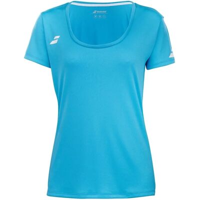 Camiseta de Mujer Babolat Turchese Manga Corta Casual Deportiva Camiseta de Mujer Babolat Turchese Manga Corta Casual Deportiva