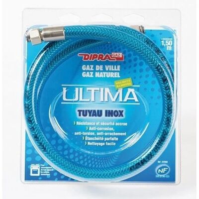 Tubo flessibile in acciaio inox DIPRA 1,5 m per gas naturale Tubo flessibile in acciaio inox DIPRA 1,5 m per gas naturale