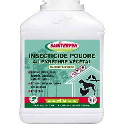 Poudre Insecticide Saniterpen Pyrethre - 250g contre Peste - Publicité Poudre Insecticide Saniterpen Pyrethre - 250g contre Peste - Publicité