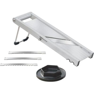 Mandoline Louis Tellier - Inox, Réglable, Poussoir de Sécurité Mandoline Louis Tellier - Inox, Réglable, Poussoir de Sécurité