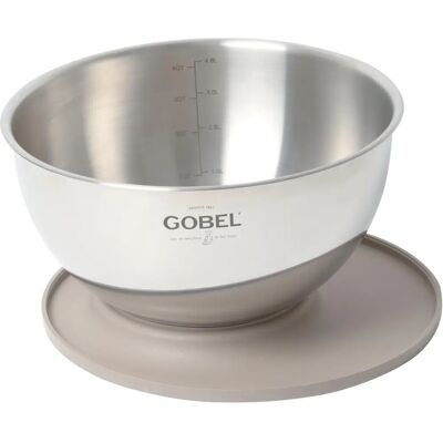 Gobel - Ciotola da miscelazione in acciaio inox con coperchio e base Gobel - Ciotola da miscelazione in acciaio inox con coperchio e base