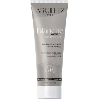 Masque Visage Argile Blanche Argiletz - Peaux Ternes et Sensibles - Publicité Masque Visage Argile Blanche Argiletz - Peaux Ternes et Sensibles - Publicité