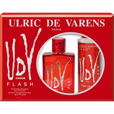 Ulric de Varens UDV Flash Hommes - Coffret Parfum avec Déodorant Ulric de Varens UDV Flash Hommes - Coffret Parfum avec Déodorant