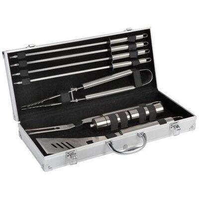 Cook'in Garden - Valigetta 9 utensili per barbecue - Acciaio inossidabile Cook'in Garden - Valigetta 9 utensili per barbecue - Acciaio inossidabile