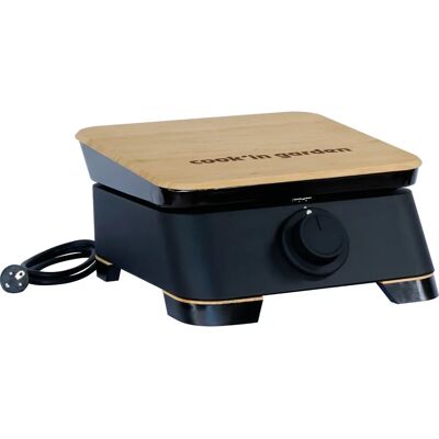 Cook'in Garden DUNE 40 - Noir - Plancha contact - Publicité Cook'in Garden DUNE 40 - Noir - Plancha contact - Publicité