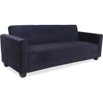 Canapé clic-clac Clayton en Velours 3 Places - Sofa bed - Publicité Canapé clic-clac Clayton en Velours 3 Places - Sofa bed - Publicité