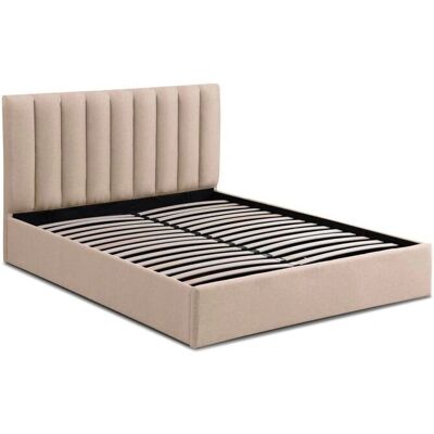 Cama de almacenamiento beige Saka con estructura elevable - Cama Cama de almacenamiento beige Saka con estructura elevable - Cama