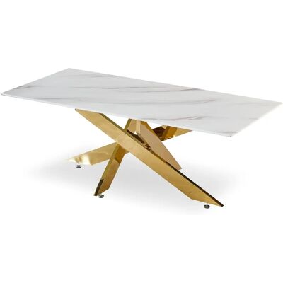 Menzzo - NAELLE - Marbre blanc - Table basse - Publicité Menzzo - NAELLE - Marbre blanc - Table basse - Publicité