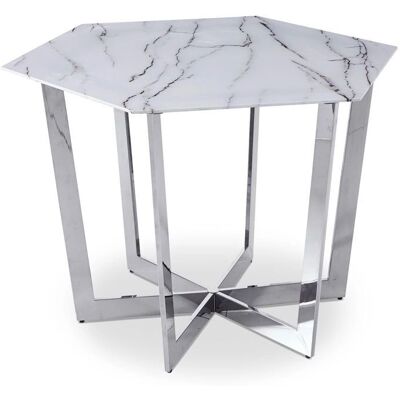 Menzzo - Zadig Verre - Hexagonale 120 cm - Table - Publicité Menzzo - Zadig Verre - Hexagonale 120 cm - Table - Publicité