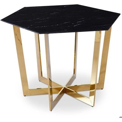 Menzzo - Zadig Verre - 120cm hexagon - Table - Publicité Menzzo - Zadig Verre - 120cm hexagon - Table - Publicité