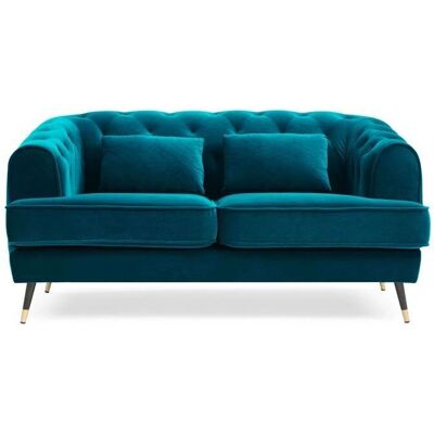 Menzzo - Glams - Bleu canard - Velours - Sofa - Publicité Menzzo - Glams - Bleu canard - Velours - Sofa - Publicité