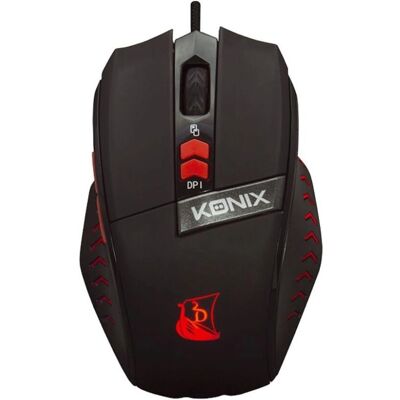 Souris Gaming Konix 61881180541 - 2000 DPI, Optique, Droite - Publicité Souris Gaming Konix 61881180541 - 2000 DPI, Optique, Droite - Publicité