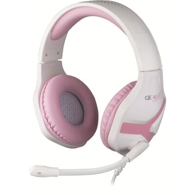 Konix Geek Girl Crystal Gaming Headset - Blanc/rose - Publicité Konix Geek Girl Crystal Gaming Headset - Blanc/rose - Publicité