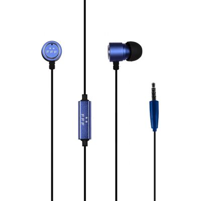 Casque intra-auriculaire Konix FFF - Filaire - Bleu - Publicité Casque intra-auriculaire Konix FFF - Filaire - Bleu - Publicité