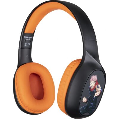 JUJUTSU KAISEN Cuffie Bluetooth - Nero e arancione JUJUTSU KAISEN Cuffie Bluetooth - Nero e arancione