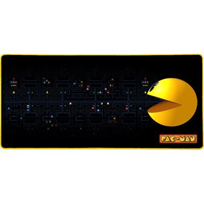 Konix PacMan XXL Mousepad - Black, Blue, Yellow - Mouse Pad Konix PacMan XXL Mousepad - Black, Blue, Yellow - Mouse Pad