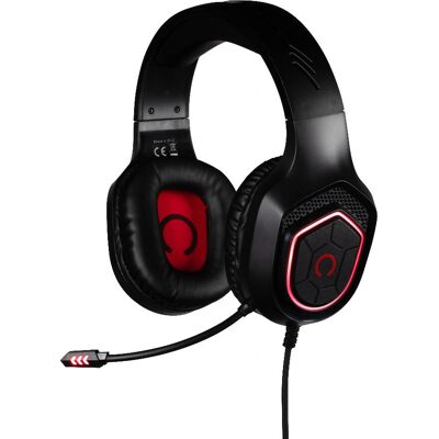 Casque Konix Oberon - Casque de jeu filaire - Noir/Rouge Casque Konix Oberon - Casque de jeu filaire - Noir/Rouge