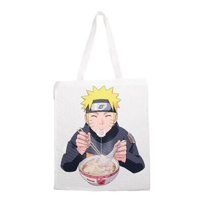 Konix Witte Tote Bag - Naruto Ramen Bowl - Tasje Konix Witte Tote Bag - Naruto Ramen Bowl - Tasje