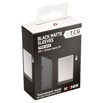 Konix 61889000066 Black Matte Card Sleeves - Board/Game Accessory Konix 61889000066 Black Matte Card Sleeves - Board/Game Accessory
