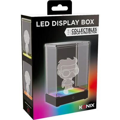 Konix Acryl Vitrine mit RGB-Beleuchtung - 9x9x14 cm Konix Acryl Vitrine mit RGB-Beleuchtung - 9x9x14 cm