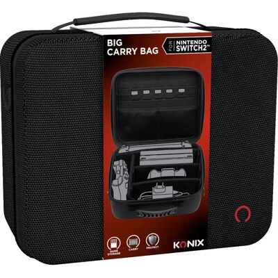 Konix Model 61889000093 Portable Game Console Case - Hardshell, Black, Red Konix Model 61889000093 Portable Game Console Case - Hardshell, Black, Red
