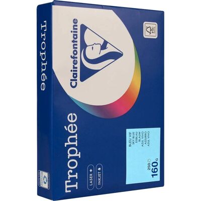 Clairefontaine Kopierpapier Trophée eisblau A4 160g Clairefontaine Kopierpapier Trophée eisblau A4 160g