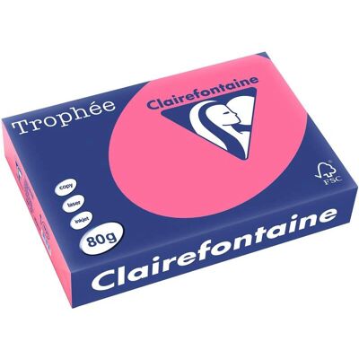 Clairefontaine Trophée Roze A4 Printpapier - 80g, 500 vellen Clairefontaine Trophée Roze A4 Printpapier - 80g, 500 vellen