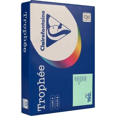 Clairefontaine Trophée Lichtgroen Kopieerpapier - A4 160g 250 Velletjes Clairefontaine Trophée Lichtgroen Kopieerpapier - A4 160g 250 Velletjes