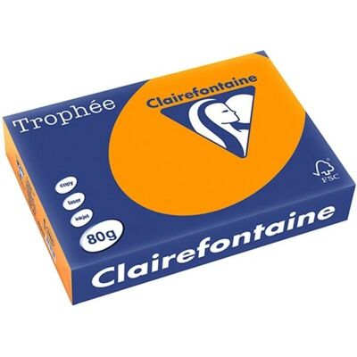 Clairefontaine Trophée orange DIN A4 kopieringspapper - Hög kvalitet Clairefontaine Trophée orange DIN A4 kopieringspapper - Hög kvalitet